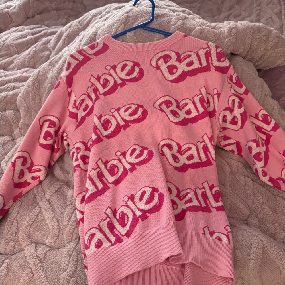 Barbie Pink Knit Sweater with Logo